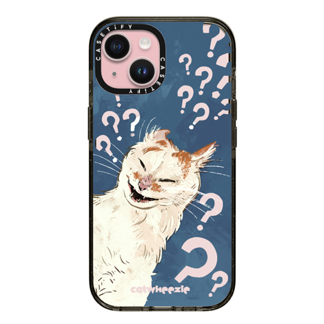 Catwheezie x CASETiFY iPhone 15 Case Cat,Anime Black インパクトケース MagSafe対応 Scrunge Cat Questions the Meaning of Life Father's Day Catwheezie x CASETiFY iPhone 15 Case Cat,Anime Black インパクトケース MagSafe対応 Scrunge Cat Questions the Meaning of Life Father's Day