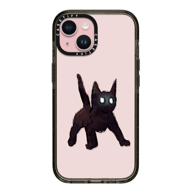 Catwheezie x CASETiFY iPhone 15 ケース ブラック インパクトケース Spooky Surprise