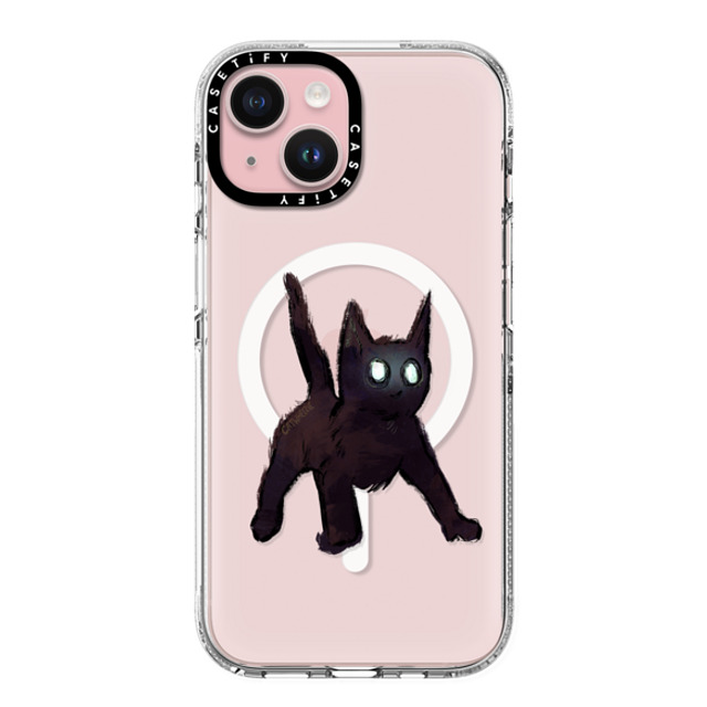 Catwheezie x CASETiFY iPhone 15 ケース クリア クリア ケース MagSafe対応 Spooky Surprise