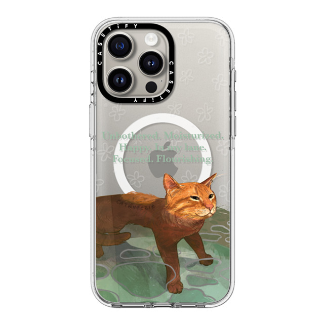 Catwheezie x CASETiFY iPhone 15 Pro Max ケース クリア クリア ケース MagSafe対応 Unbothered. Moisturized. Well-Hydrated