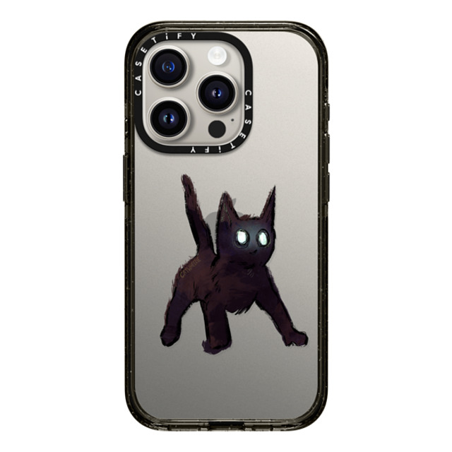 Catwheezie x CASETiFY iPhone 15 Pro ケース ブラック インパクトケース Spooky Surprise