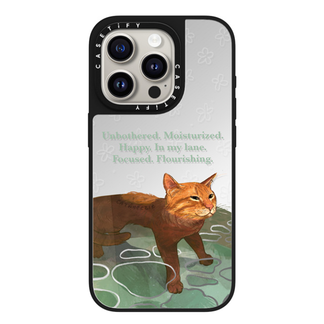 Catwheezie x CASETiFY iPhone 15 Pro Case Silver on Black ミラーケース MagSafe対応 Unbothered. Moisturized. Well-Hydrated Catwheezie x CASETiFY iPhone 15 Pro Case Silver on Black ミラーケース MagSafe対応 Unbothered. Moisturized. Well-Hydrated