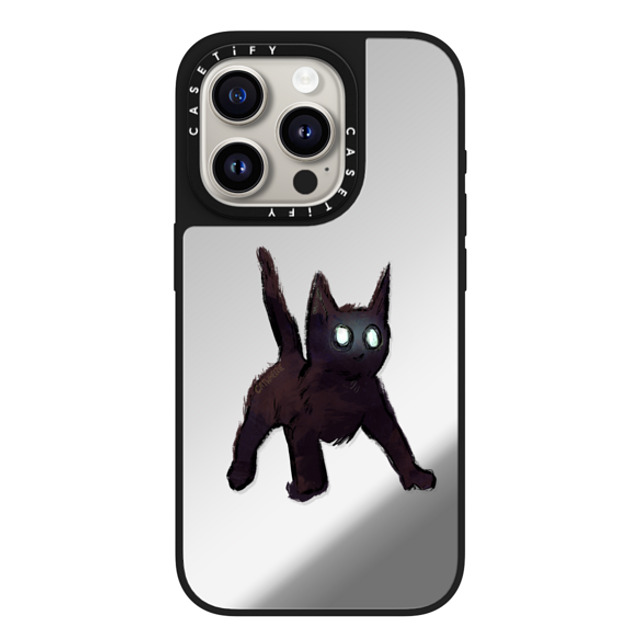 Catwheezie x CASETiFY iPhone 15 Pro Case Silver on Black ミラーケース MagSafe対応 Spooky Surprise Catwheezie x CASETiFY iPhone 15 Pro Case Silver on Black ミラーケース MagSafe対応 Spooky Surprise