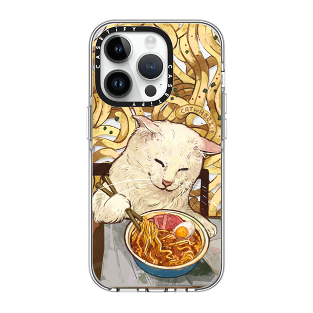 Catwheezie x CASETiFY iPhone 14 Pro ケース クリア クリア ケース MagSafe対応 Average Ramen Enjoyer