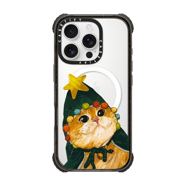 Catwheezie x CASETiFY iPhone 16 Pro Case Black ウルトラ インパクトケース MagSafe 対応 The Cat-Mas Tree Catwheezie x CASETiFY iPhone 16 Pro Case Black ウルトラ インパクトケース MagSafe 対応 The Cat-Mas Tree