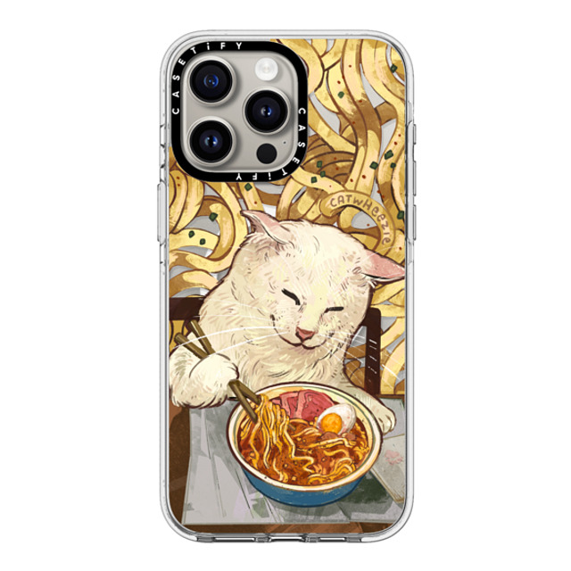 Catwheezie x CASETiFY iPhone 15 Pro Max ケース クリア クリア ケース MagSafe対応 Average Ramen Enjoyer