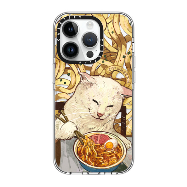 Catwheezie x CASETiFY iPhone 14 Pro Case Clear Clear Case MagSafe Compatible Average Ramen Enjoyer Catwheezie x CASETiFY iPhone 14 Pro Case Clear Clear Case MagSafe Compatible Average Ramen Enjoyer