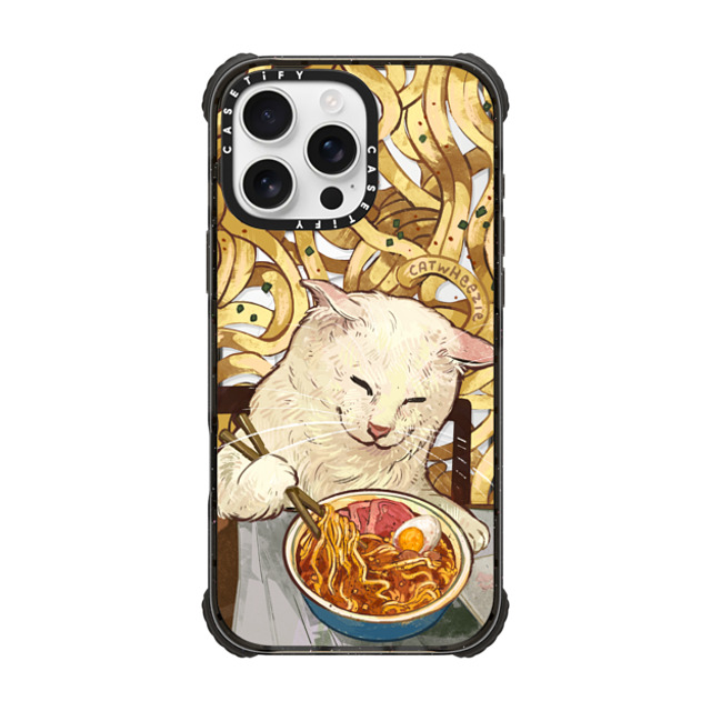 Catwheezie x CASETiFY iPhone 16 Pro Max Case Black ウルトラ インパクトケース MagSafe 対応 Average Ramen Enjoyer Catwheezie x CASETiFY iPhone 16 Pro Max Case Black ウルトラ インパクトケース MagSafe 対応 Average Ramen Enjoyer
