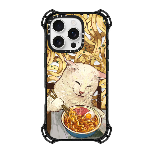 Catwheezie x CASETiFY iPhone 16 Pro Case Black バウンスケース Average Ramen Enjoyer Catwheezie x CASETiFY iPhone 16 Pro Case Black バウンスケース Average Ramen Enjoyer