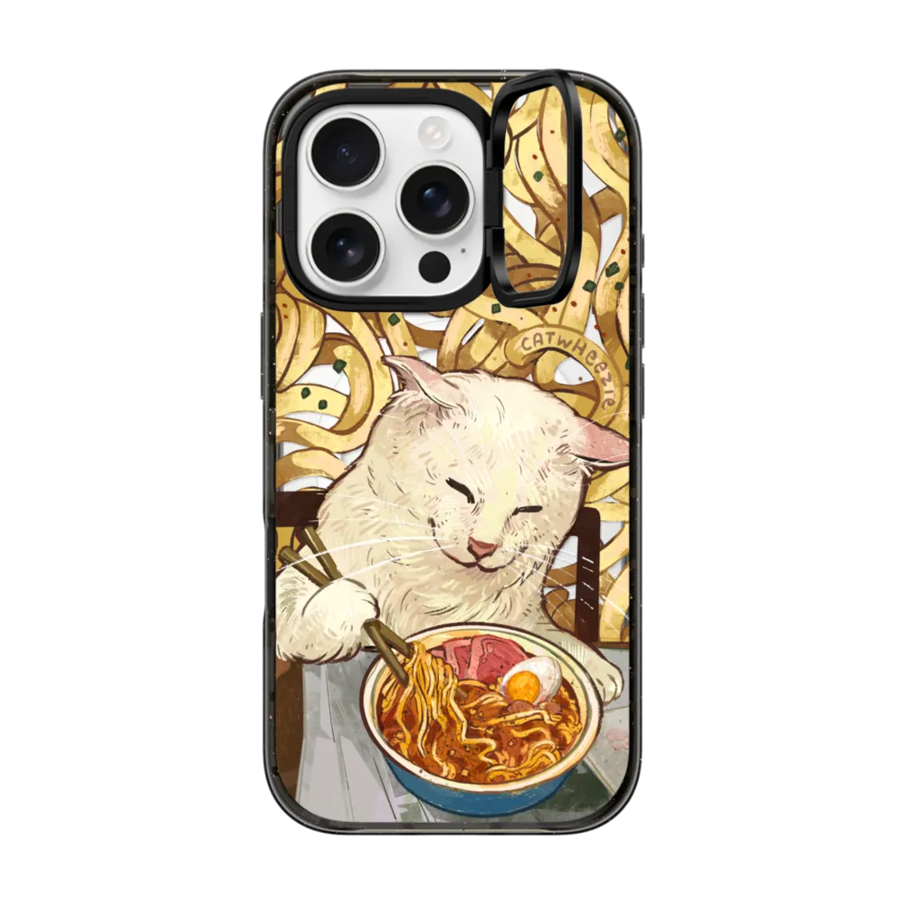 Impact Ring Stand iPhone 16 Pro Case MagSafe Compatible - Average Ramen Enjoyer