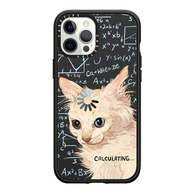 Catwheezie x CASETiFY iPhone 12 Pro Max Case Cat,Anime Matte Black Impact Case Calculating. Father's Day Catwheezie x CASETiFY iPhone 12 Pro Max Case Cat,Anime Matte Black Impact Case Calculating. Father's Day