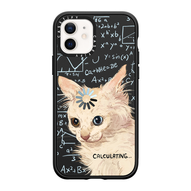 Catwheezie x CASETiFY iPhone 12 Case Cat,Anime マットブラック インパクトケース MagSafe対応 Calculating. Mother's Day Catwheezie x CASETiFY iPhone 12 Case Cat,Anime マットブラック インパクトケース MagSafe対応 Calculating. Mother's Day