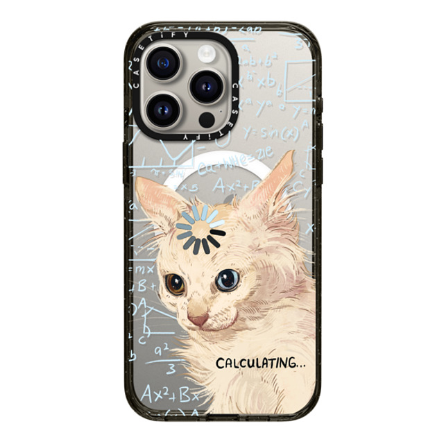 Catwheezie x CASETiFY iPhone 15 Pro Max ケース ブラック インパクトケース MagSafe対応 Calculating...