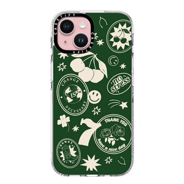 Poppy Almond x CASETiFY iPhone 15 ケース クリア クリア ケース MagSafe対応 No stress