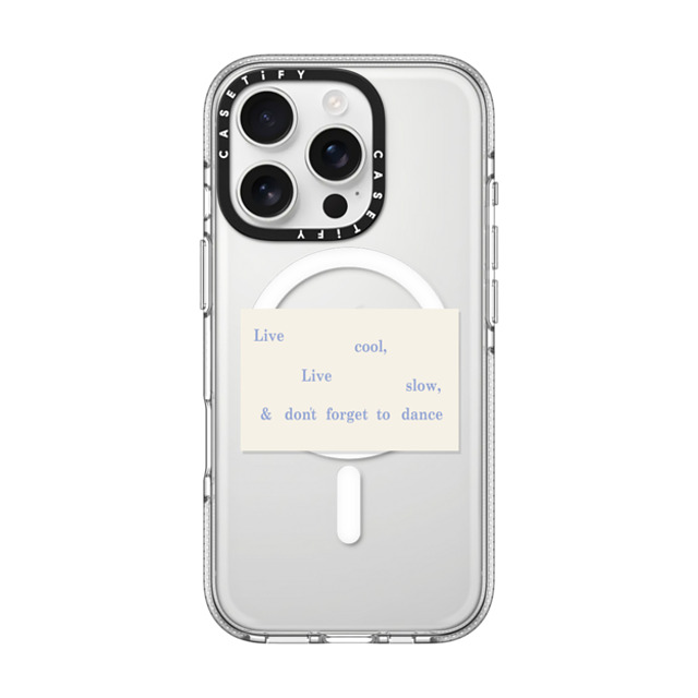Poppy Almond x CASETiFY iPhone 16 Pro ケース クリア クリア ケース MagSafe対応 Live Cool