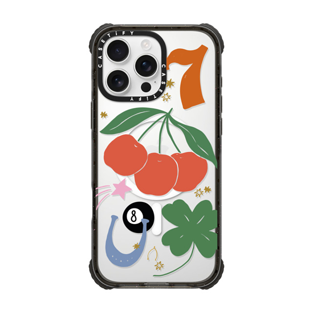 Poppy Almond x CASETiFY iPhone 16 Pro Max Case Black ウルトラ インパクトケース MagSafe 対応 Lucky Poppy Almond x CASETiFY iPhone 16 Pro Max Case Black ウルトラ インパクトケース MagSafe 対応 Lucky