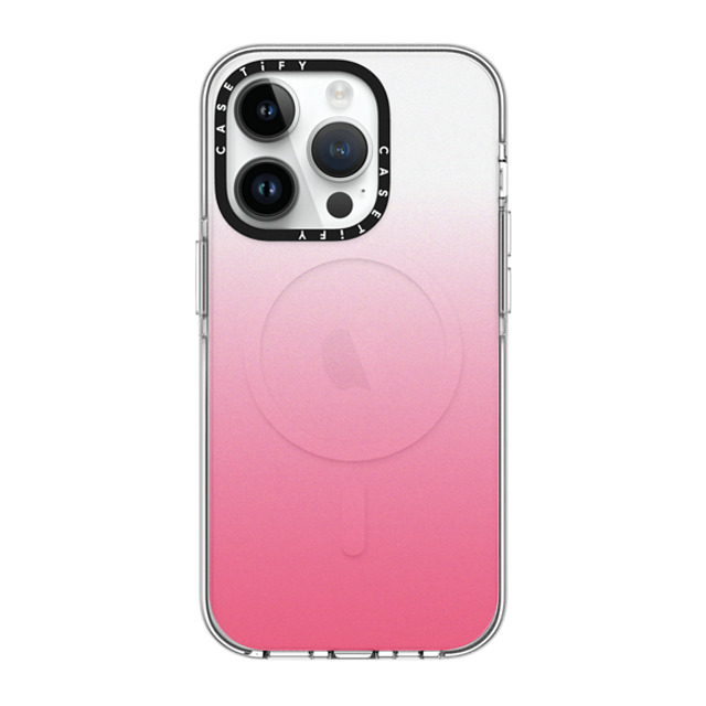 CASETiFY iPhone 14 Pro ケース クリア クリア ケース MagSafe対応 Gradient Pink Paradise