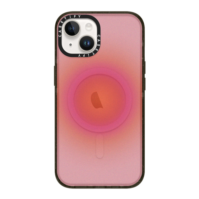 CASETiFY iPhone 14 ケース ブラック インパクトケース MagSafe対応 Gradient Sunrise Aura