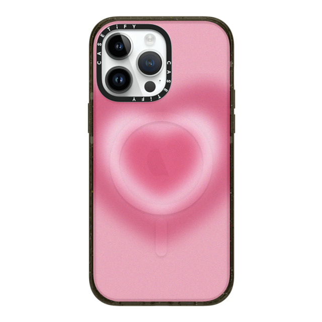 CASETiFY iPhone 14 Pro Max ケース ブラック インパクトケース MagSafe対応 Gradient Love Me Forever