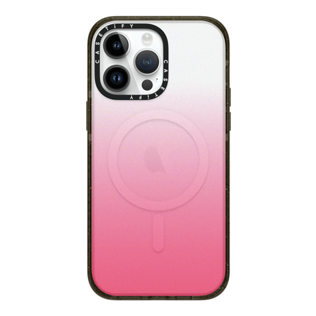 CASETiFY iPhone 14 Pro Max ケース ブラック インパクトケース MagSafe対応 Gradient Pink Paradise