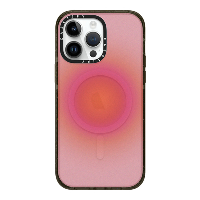 CASETiFY iPhone 14 Pro Max ケース ブラック インパクトケース MagSafe対応 Gradient Sunrise Aura