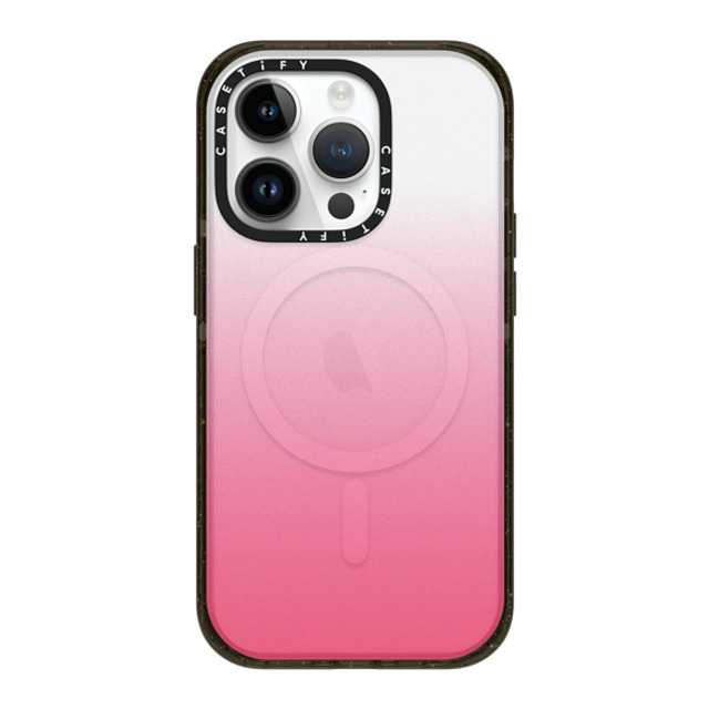 CASETiFY iPhone 14 Pro ケース ブラック インパクトケース MagSafe対応 Gradient Pink Paradise