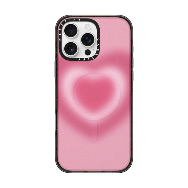 CASETiFY iPhone 16 Pro Max ケース ブラック インパクトケース MagSafe対応 Gradient Love Me Forever