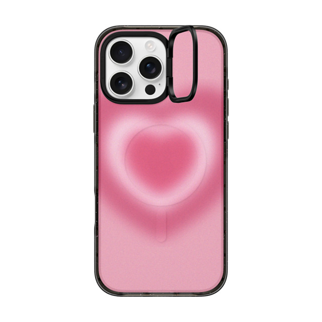 CASETiFY iPhone 16 Pro Max ケース ブラック インパクトリングスタンドケース MagSafe対応 Gradient Love Me Forever