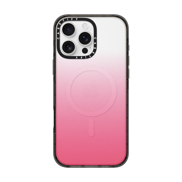 CASETiFY iPhone 16 Pro Max ケース ブラック インパクトケース MagSafe対応 Gradient Pink Paradise