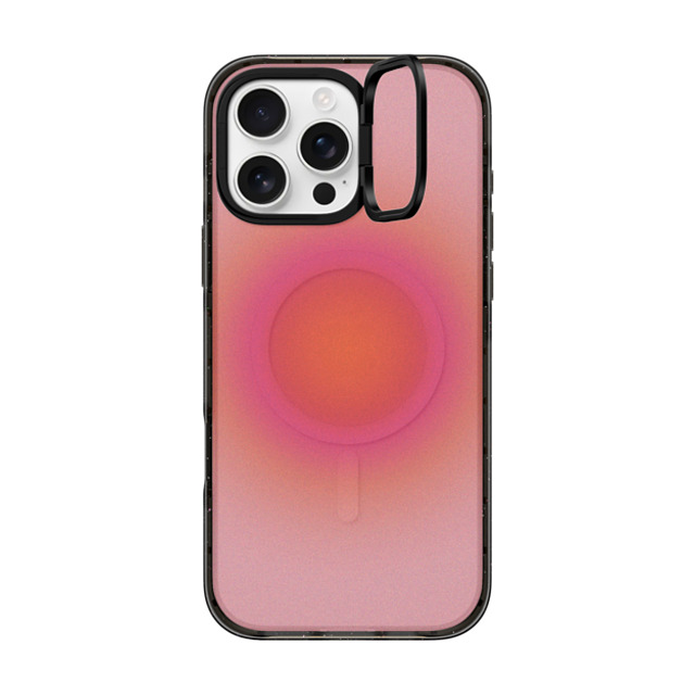 CASETiFY iPhone 16 Pro Max ケース ブラック インパクトリングスタンドケース MagSafe対応 Gradient Sunrise Aura