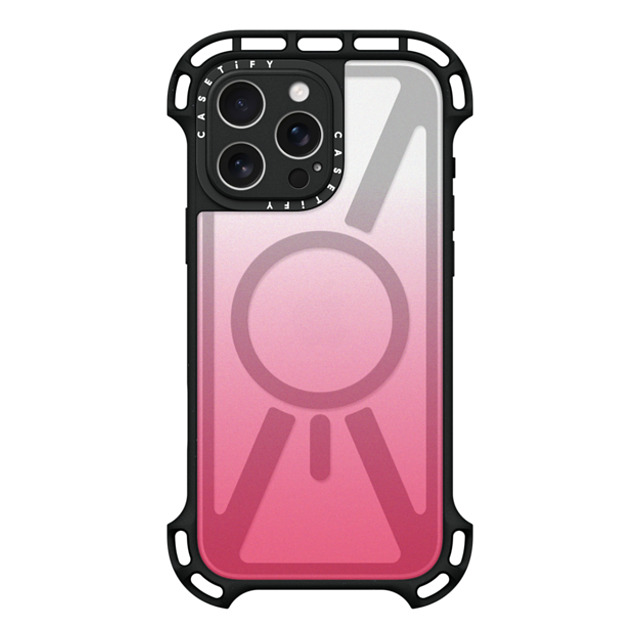 CASETiFY iPhone 16 Pro Max ケース ブラック ウルトラ バウンスケース MagSafe対応 Gradient Pink Paradise