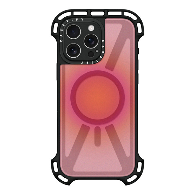 CASETiFY iPhone 16 Pro Max ケース ブラック ウルトラ バウンスケース MagSafe対応 Gradient Sunrise Aura