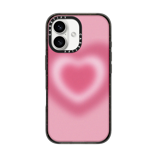 CASETiFY iPhone 16 ケース ブラック インパクトケース Gradient Love Me Forever