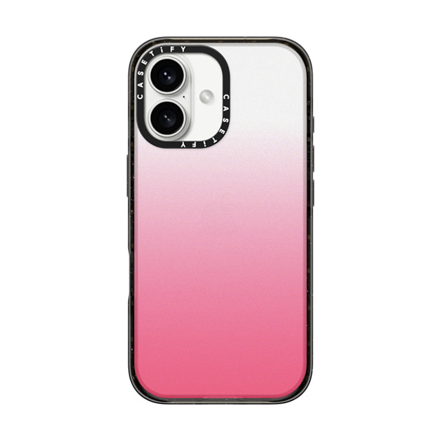 CASETiFY iPhone 16 ケース ブラック インパクトケース Gradient Pink Paradise