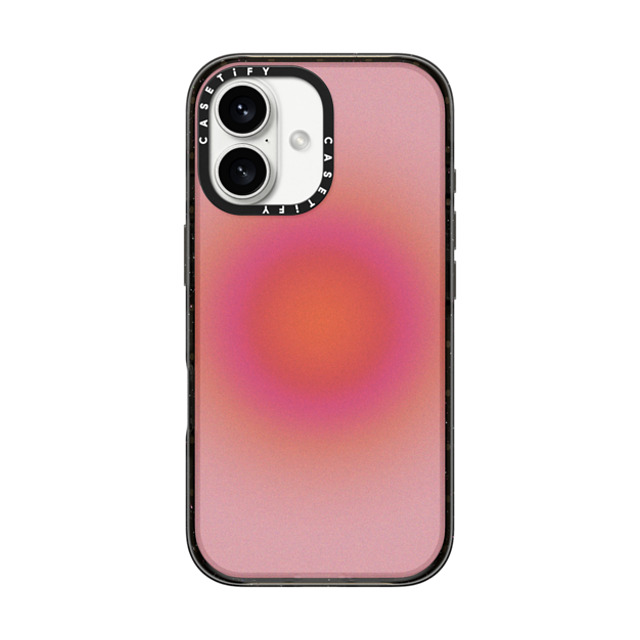 CASETiFY iPhone 16 ケース ブラック インパクトケース Gradient Sunrise Aura