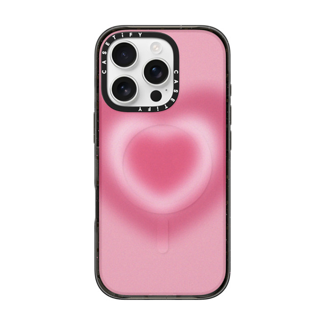 CASETiFY iPhone 16 Pro ケース ブラック インパクトケース MagSafe対応 Gradient Love Me Forever