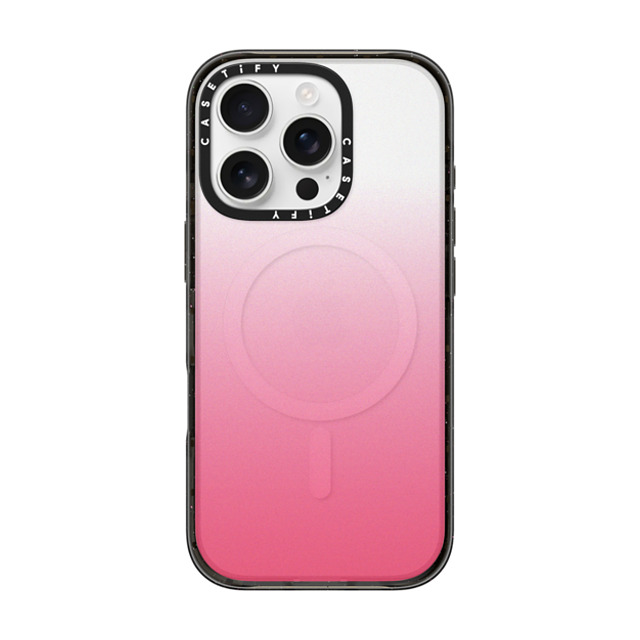 CASETiFY iPhone 16 Pro ケース ブラック インパクトケース MagSafe対応 Gradient Pink Paradise