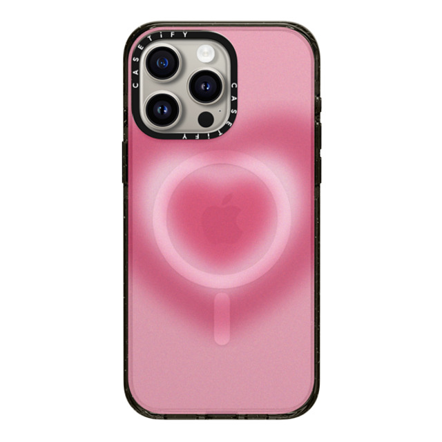 CASETiFY iPhone 15 Pro Max ケース ブラック インパクトケース MagSafe対応 Gradient Love Me Forever