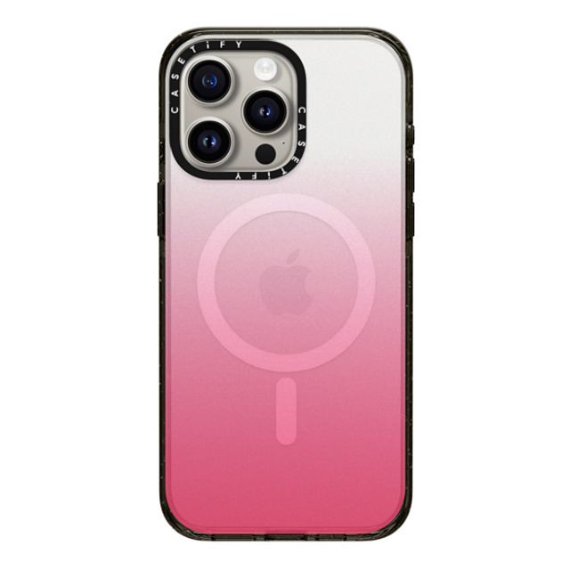 CASETiFY iPhone 15 Pro Max ケース ブラック インパクトケース MagSafe対応 Gradient Pink Paradise