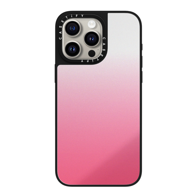 CASETiFY iPhone 15 Pro Max ケース Silver on Black ミラーケース MagSafe対応 Gradient Pink Paradise