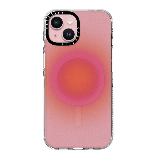 CASETiFY iPhone 15 ケース クリア クリア ケース MagSafe対応 Gradient Sunrise Aura