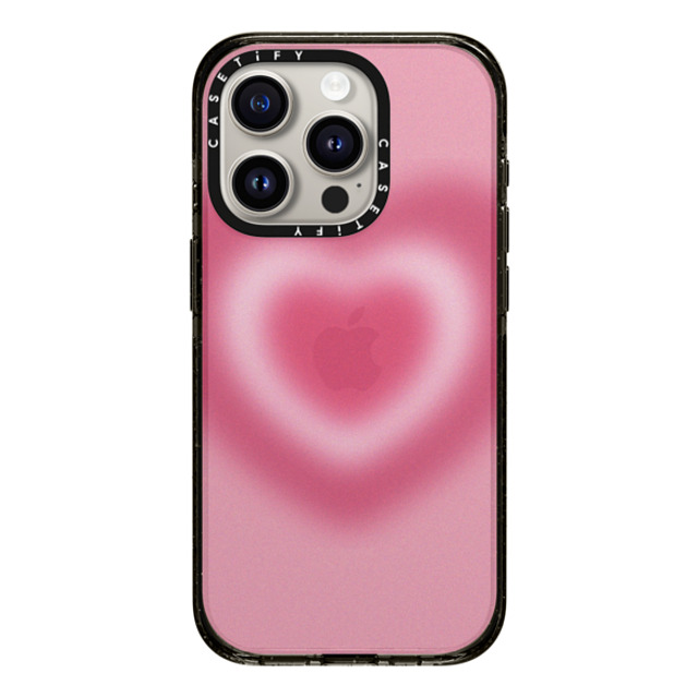 CASETiFY iPhone 15 Pro ケース ブラック インパクトケース Gradient Love Me Forever