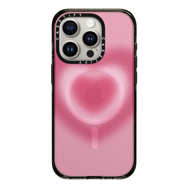 CASETiFY iPhone 15 Pro ケース ブラック インパクトケース MagSafe対応 Gradient Love Me Forever