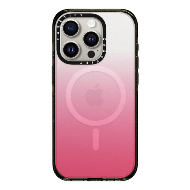 CASETiFY iPhone 15 Pro ケース ブラック インパクトケース MagSafe対応 Gradient Pink Paradise