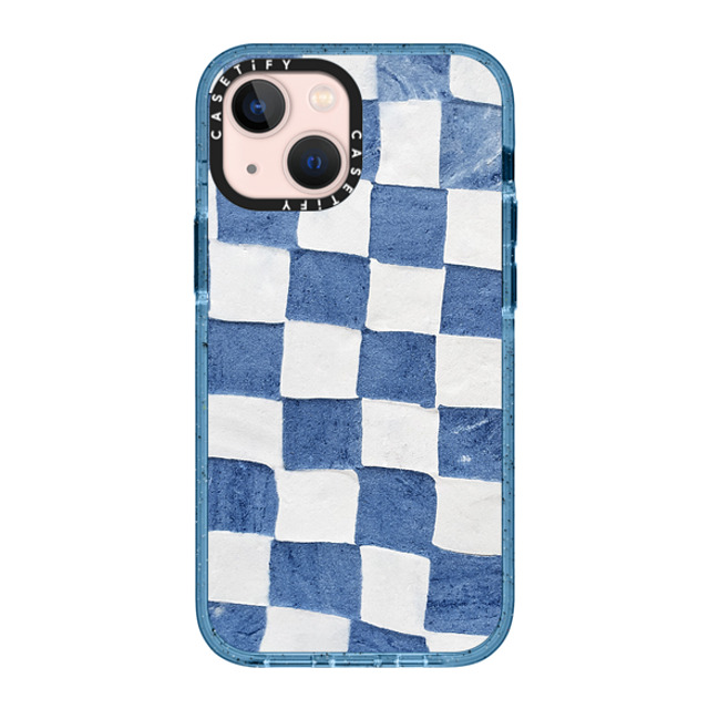 designlovefest x CASETiFY iPhone 13 Mini Case Checkered,Pattern ベイビーブルー インパクトケース BLUE CHECKERS Mother's Day designlovefest x CASETiFY iPhone 13 Mini Case Checkered,Pattern ベイビーブルー インパクトケース BLUE CHECKERS Mother's Day