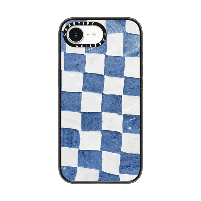 designlovefest x CASETiFY iPhone 16e ケース Checkered,Pattern ブラック インパクトケース MagSafe対応 BLUE CHECKERS Back to School designlovefest x CASETiFY iPhone 16e ケース Checkered,Pattern ブラック インパクトケース MagSafe対応 BLUE CHECKERS Back to School