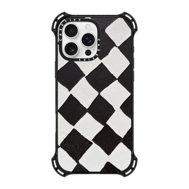 designlovefest x CASETiFY iPhone 16 Pro Max ケース ブラック バウンスケース B & W CHECK