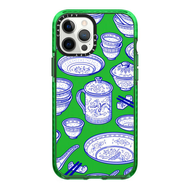 Georgina Leung x CASETiFY iPhone 12 Pro Max Case グリーン Impact Case Porcelain Georgina Leung x CASETiFY iPhone 12 Pro Max Case グリーン Impact Case Porcelain