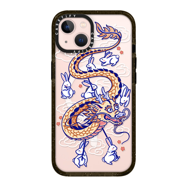 Georgina Leung x CASETiFY iPhone 13 ケース ブラック インパクトケース MagSafe対応 Dragon Dance