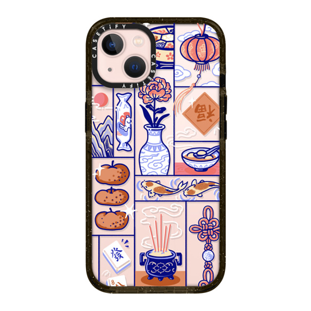 Georgina Leung x CASETiFY iPhone 13 ケース ブラック インパクトケース Lunar New Year